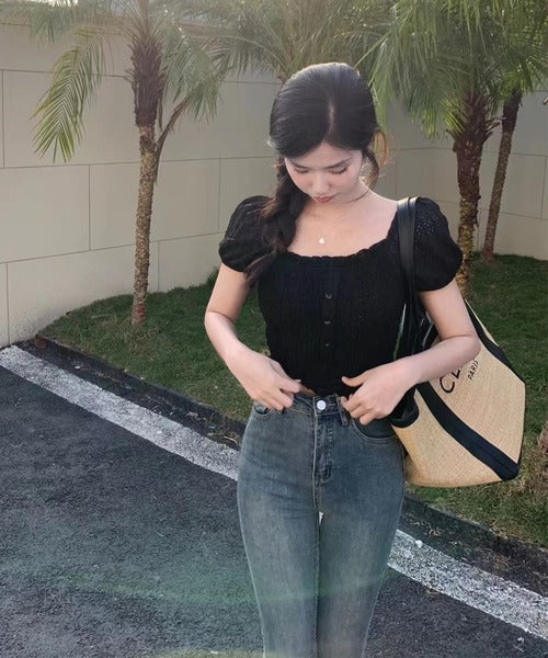 【Jasmine】2WAYフリルクロップドトップス