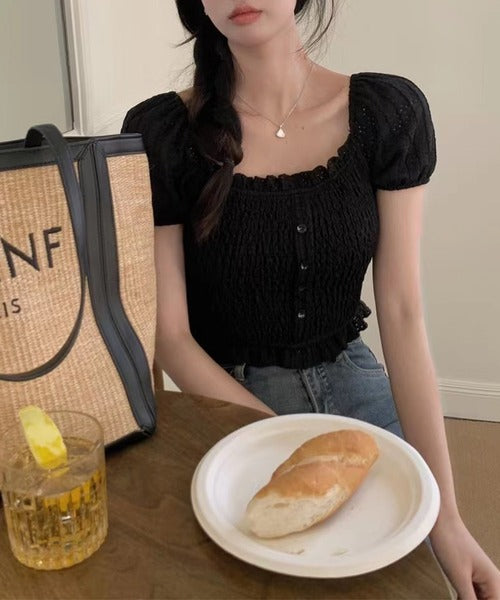 【Jasmine】2WAYフリルクロップドトップス