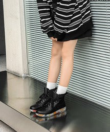 aimoha menレースアップレインブーツ