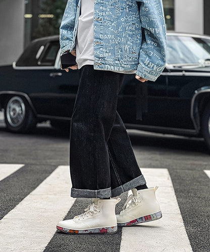 aimoha menレースアップレインブーツ