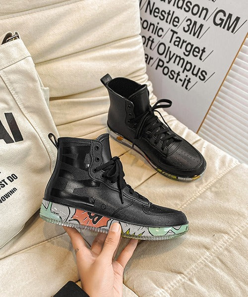 aimoha menレースアップレインブーツ