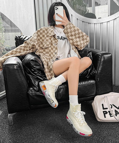 aimoha menレースアップレインブーツ