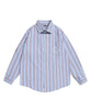 [HOOK -original-] Color scheme striped one point embroidery long sleeve shirt