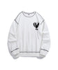 [HOOK -original-] Zebra pattern heart patch decorative stitch sweatshirt