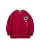 [HOOK -original-] Zebra pattern heart patch decorative stitch sweatshirt