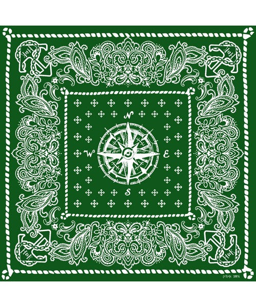 【HOOK -original- 】piratesペイズリー柄コットンバンダナハンカチ