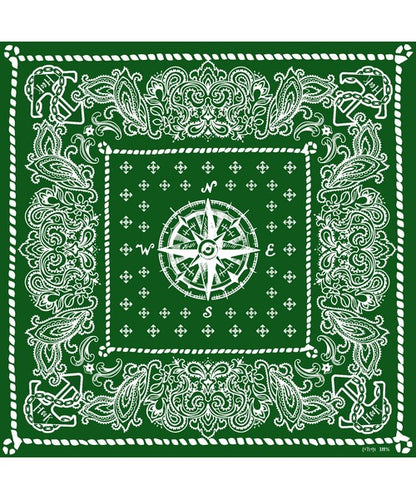 【HOOK -original- 】piratesペイズリー柄コットンバンダナハンカチ