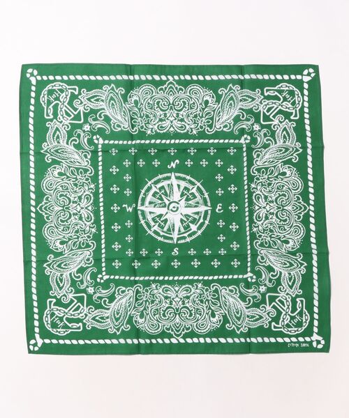 【HOOK -original- 】piratesペイズリー柄コットンバンダナハンカチ