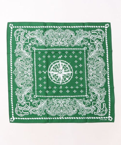 【HOOK -original- 】piratesペイズリー柄コットンバンダナハンカチ