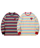 [HOOK -original-] Melting heart embroidery colorful border long sleeve t-shirt