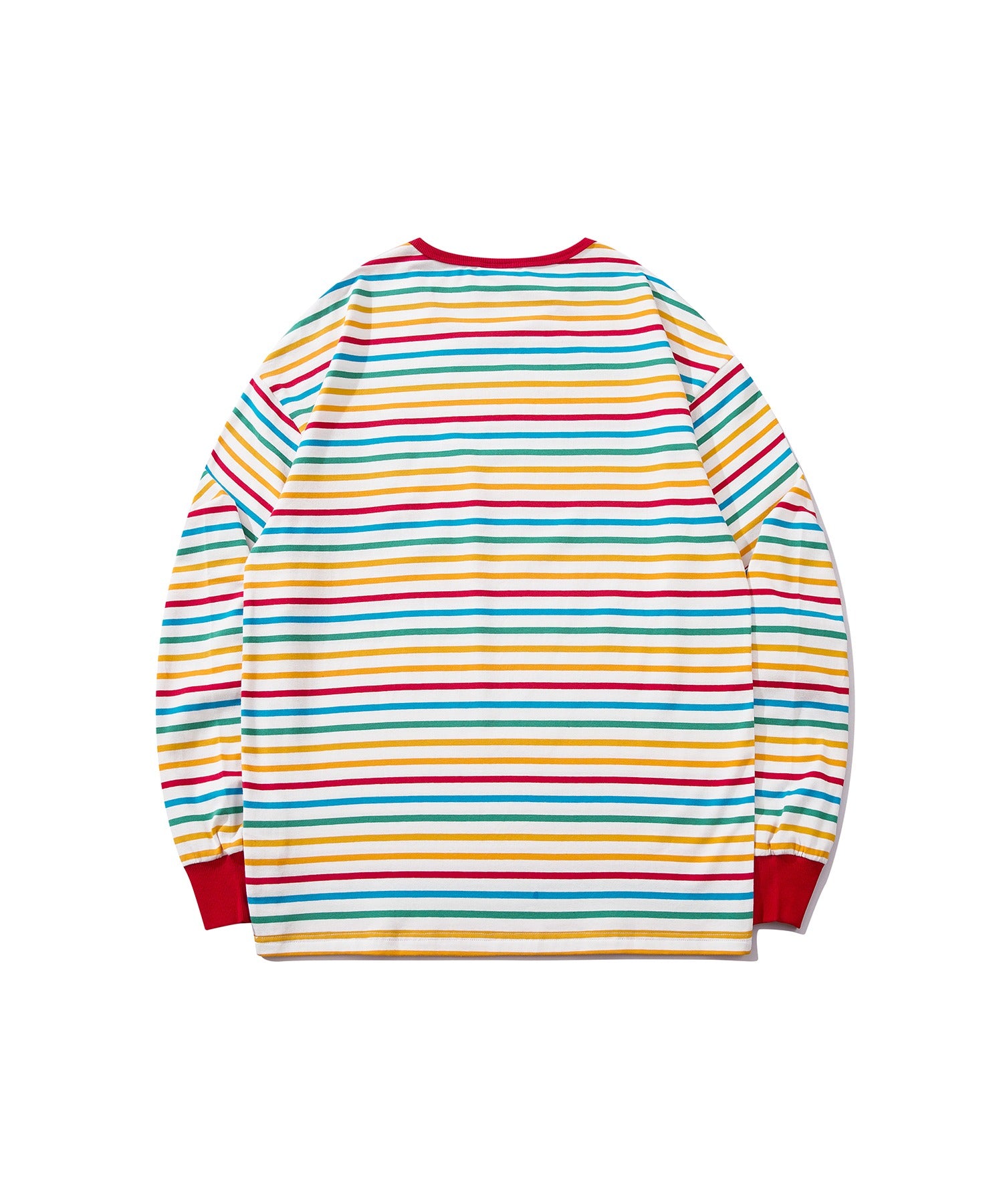 HOOK -original- 】溶けるハート刺繍カラフルボーダー長袖tシャツ