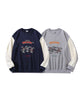 [HOOK -original-] American casual cartoon character embroidered sleeve color sweatshirt