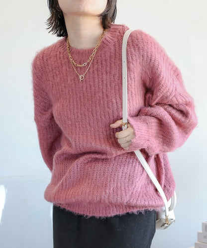 モヘアライクニットプルオーバー