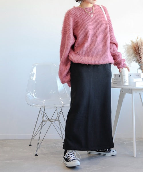 モヘアライクニットプルオーバー