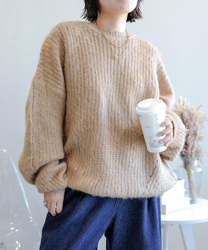 モヘアライクニットプルオーバー