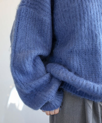 モヘアライクニットプルオーバー