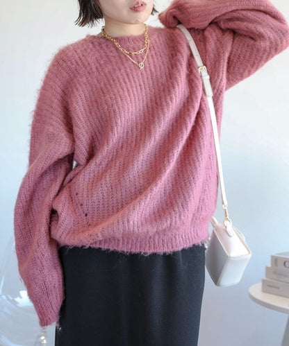 モヘアライクニットプルオーバー