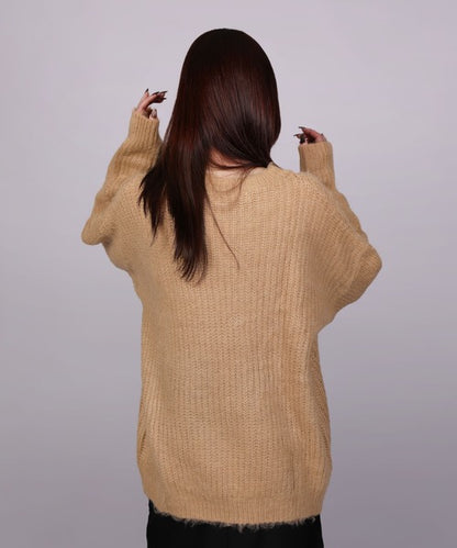 モヘアライクニットプルオーバー