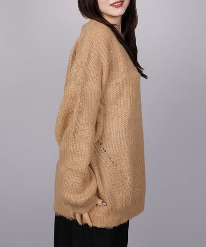 モヘアライクニットプルオーバー