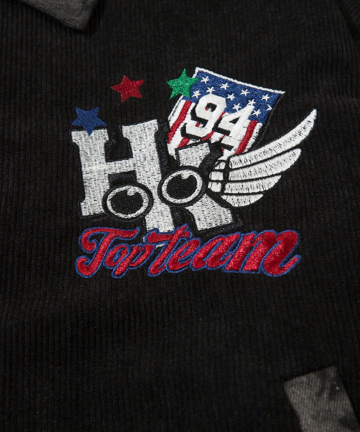 [HOOK -original-] American casual garage embroidery reversible corduroy check jacket