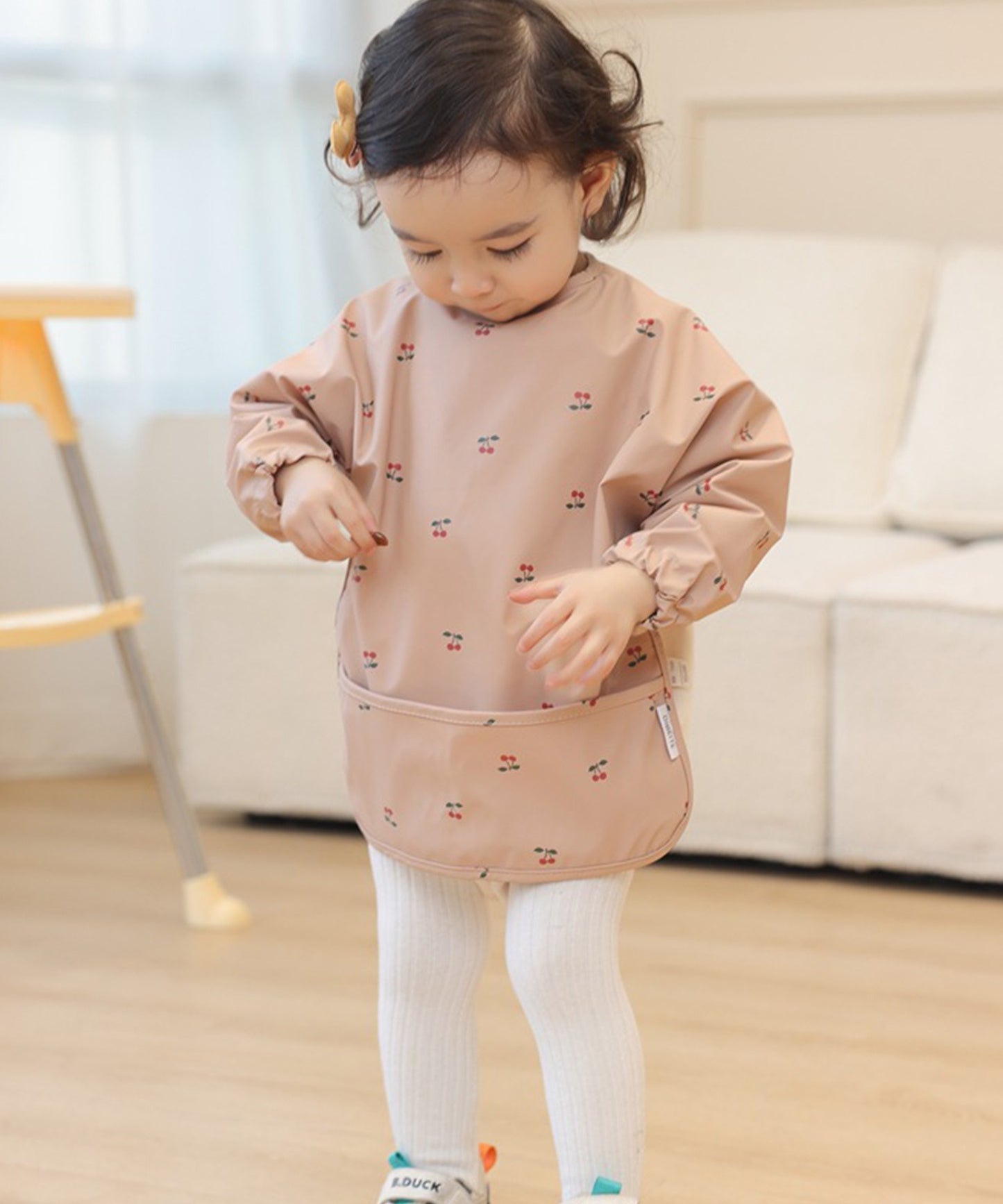 【aimoha-KIDS-】韓国子供服　かわいい防水ポケット付き食事服