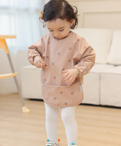 【aimoha-KIDS-】韓国子供服　かわいい防水ポケット付き食事服