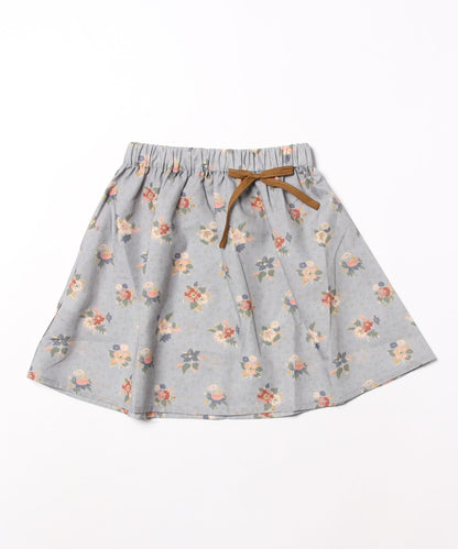 【aimoha-KIDS-】韓国子供服　田舎風レトロ花柄スカート