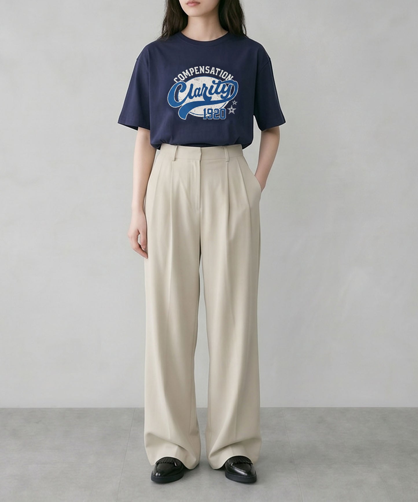 aimoha/ヴィンテージロゴプリントTシャツ