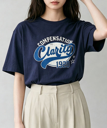 aimoha/ヴィンテージロゴプリントTシャツ