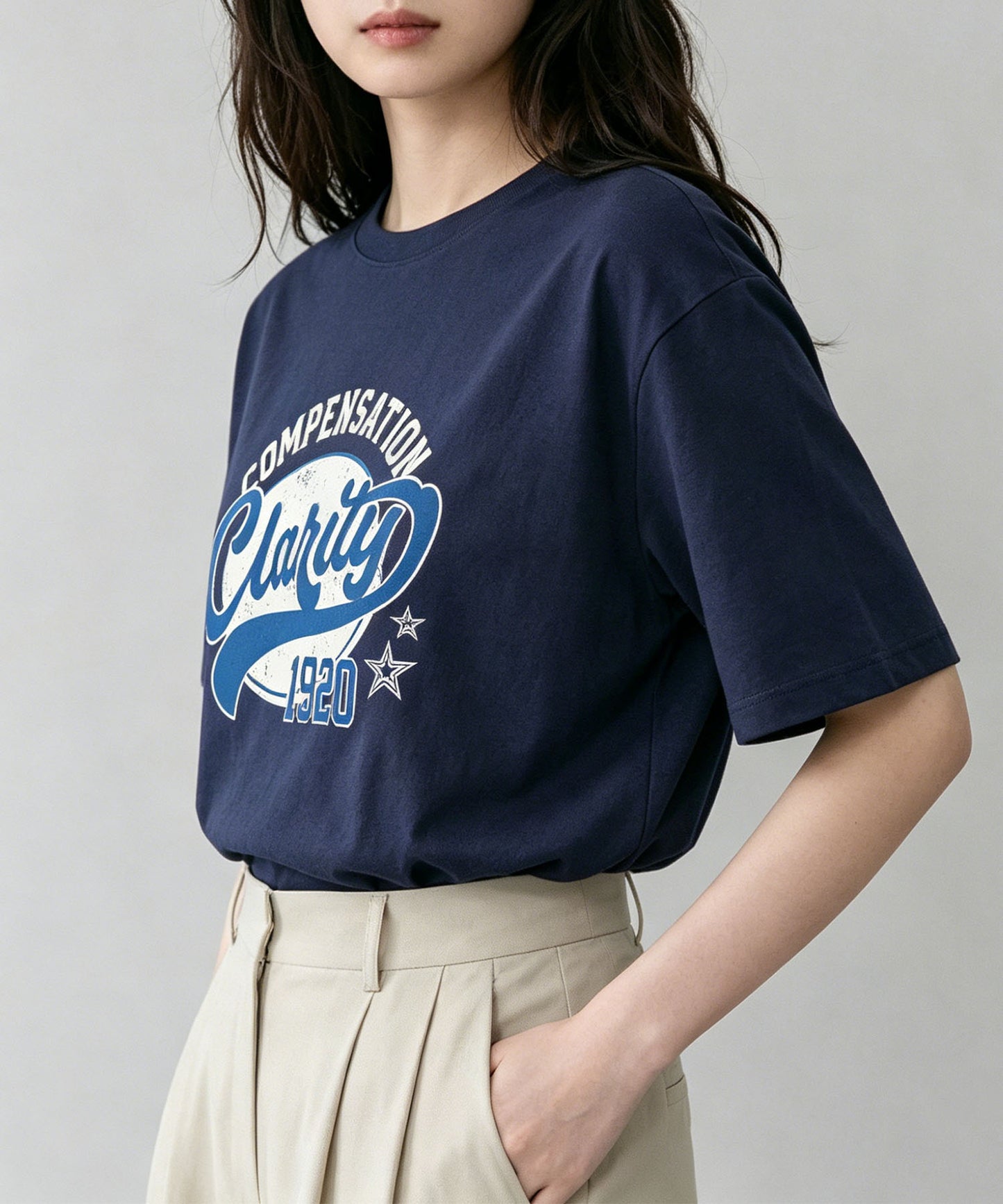 aimoha/ヴィンテージロゴプリントTシャツ
