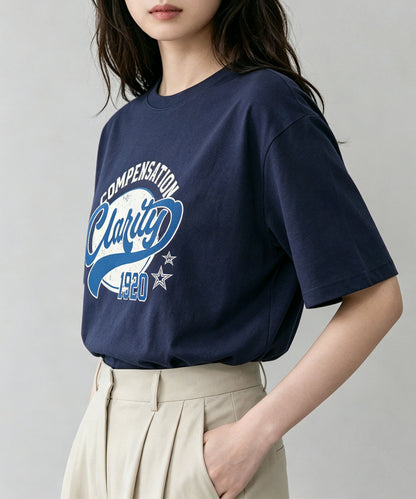 aimoha/ヴィンテージロゴプリントTシャツ