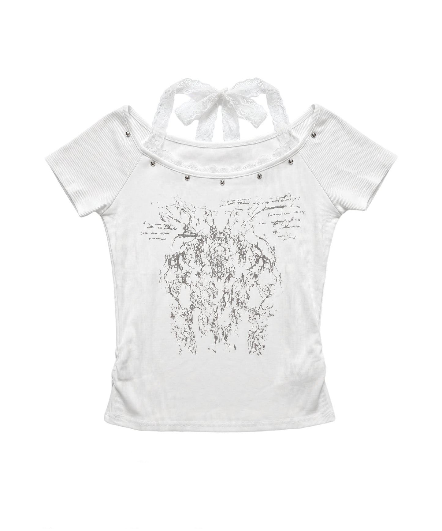 HOOK for girls レースレイヤード風 × グラフィック コンパクトT