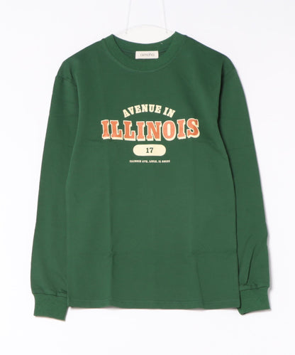 aimoha/カレッジロゴ長袖Tシャツ