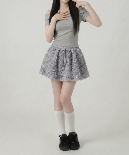 HOOK for girls　立体ローズミニスカート