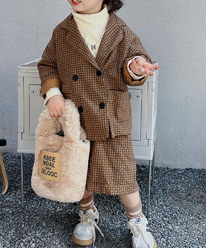 【aimoha-KIDS-】韓国子供服 フェイクファー2WAYショルダーバッグ