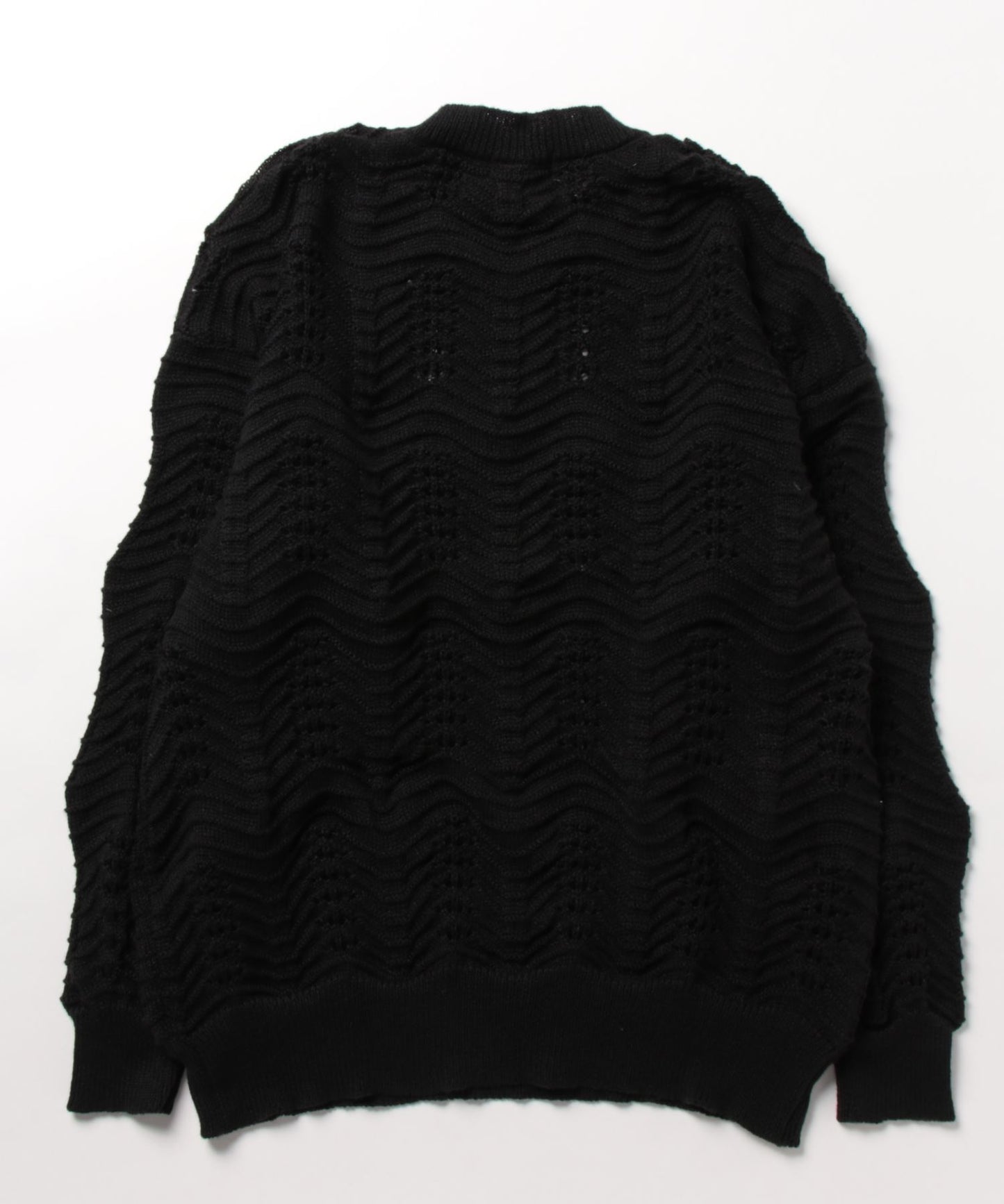 【aimoha Men's】CREW NECK POINTELLE KNIT ポワントール編みニット