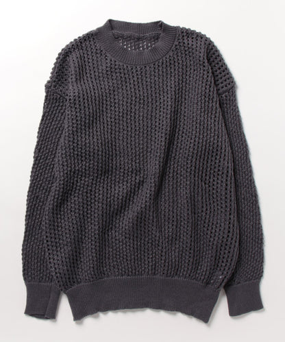 【aimoha Men's】MESH KNIT PULLOVER メッシュニット プルオーバー