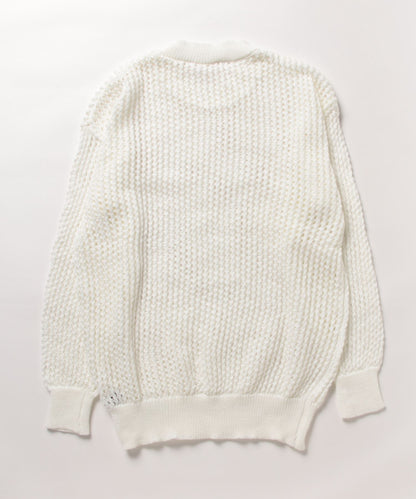 【aimoha Men's】MESH KNIT PULLOVER メッシュニット プルオーバー