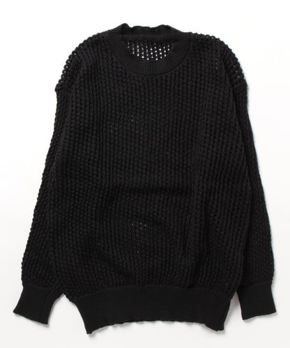 【aimoha Men's】MESH KNIT PULLOVER メッシュニット プルオーバー