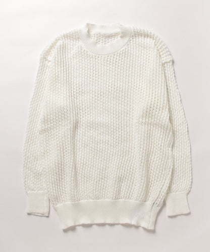 【aimoha Men's】MESH KNIT PULLOVER メッシュニット プルオーバー