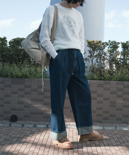 【aimoha Men's】MESH KNIT PULLOVER メッシュニット プルオーバー