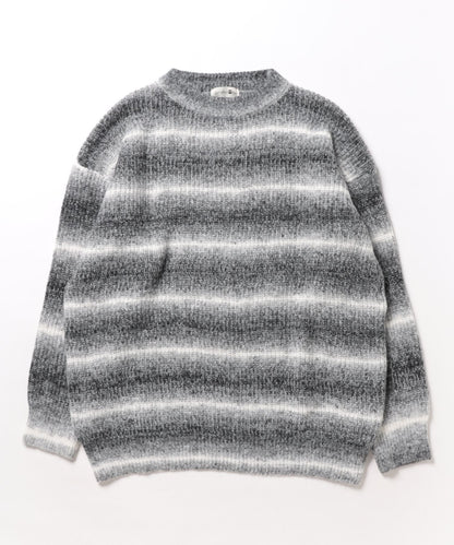 【aimoha Men's】GRADIENT BORDER KNIT グラデーション ボーダーニット