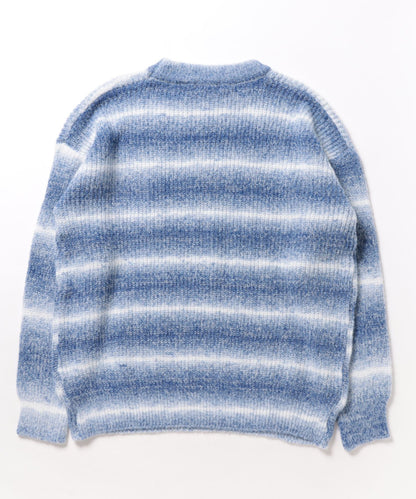 【aimoha Men's】GRADIENT BORDER KNIT グラデーション ボーダーニット