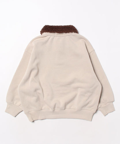 【aimoha-KIDS-】韓国子供服 英文字POLO襟スウェット