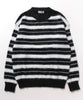【aimoha Men's】BORDER FRINGE KNIT
