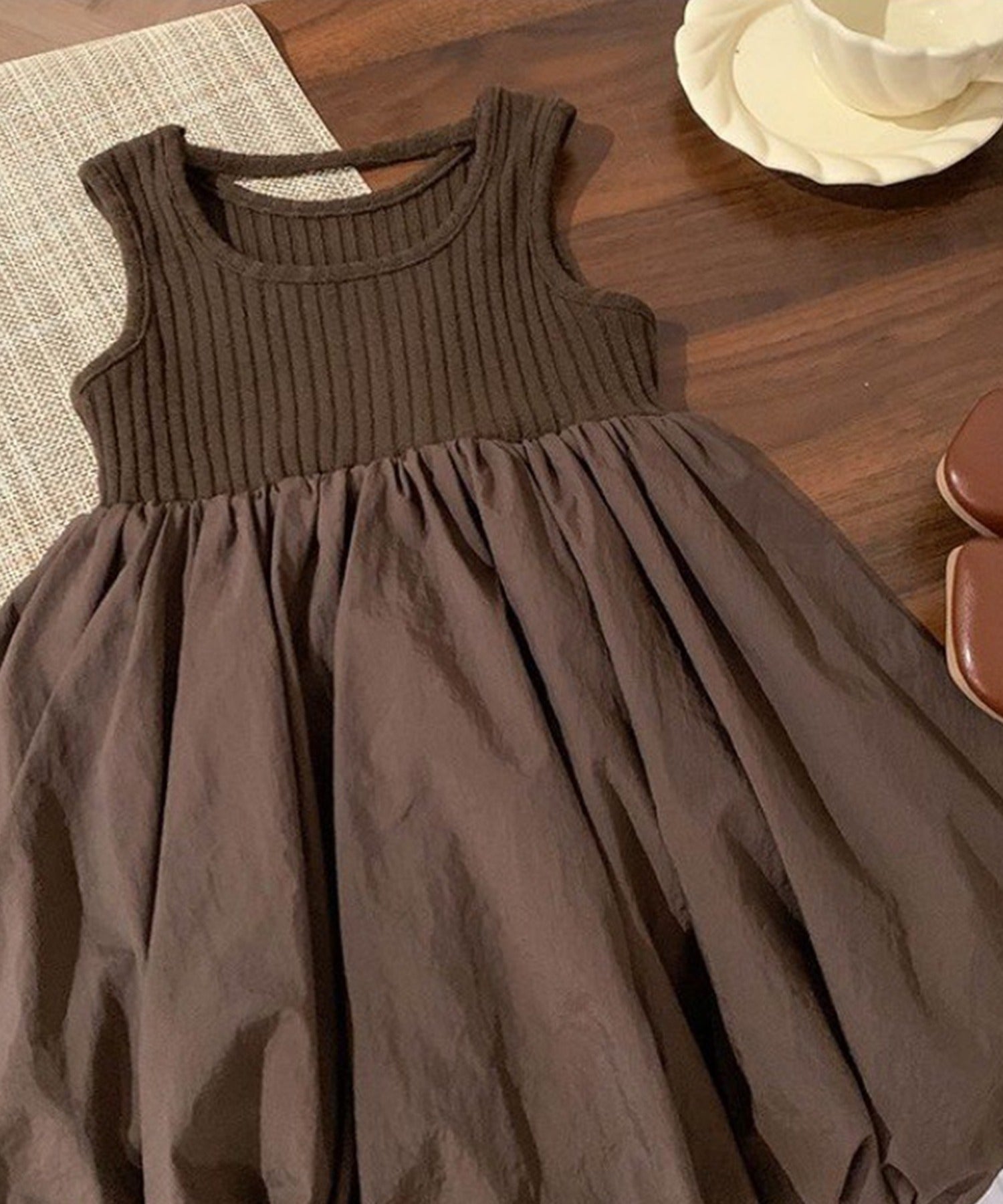 【aimoha-KIDS-】子供服 カーディガン＋ワンピース2点セット