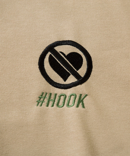 【HOOK -original- 】ワンポイント刺繍ネコイラストバックプリントスウェット