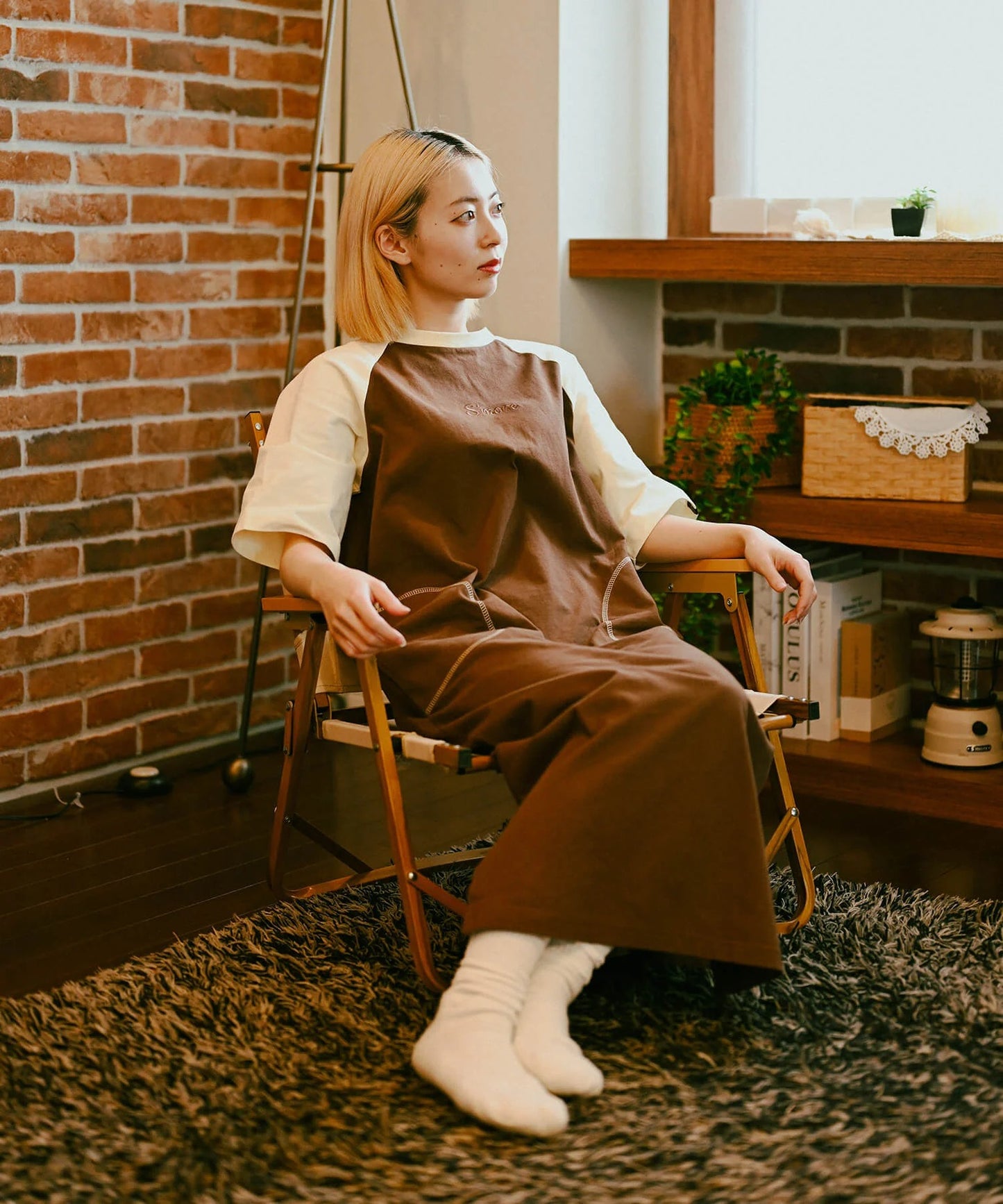 S'more/Bicolor T-shirt dress バイカラーワンピース