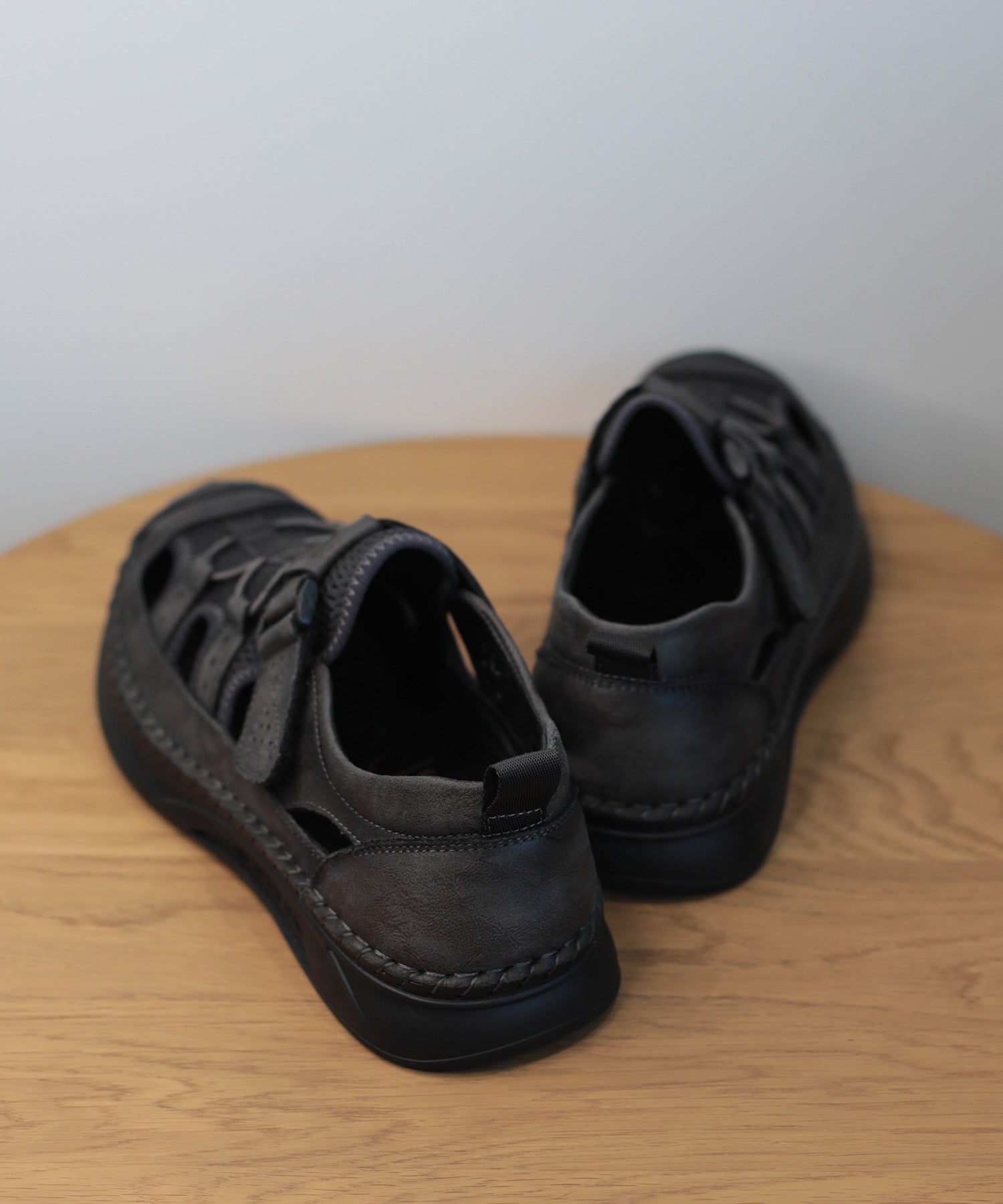 【shoes365】メッシュ＆レザー　アウトドアサンダル