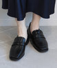 【shoes365】スクエアトゥ ローヒール ローファー